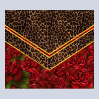 Red Roses With Leopard Premium Sweatshirt | Teevron
