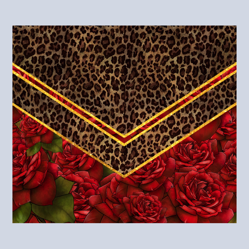 Red Roses With Leopard Premium Sweatshirt by TumblerDesignByShophia | Teevron