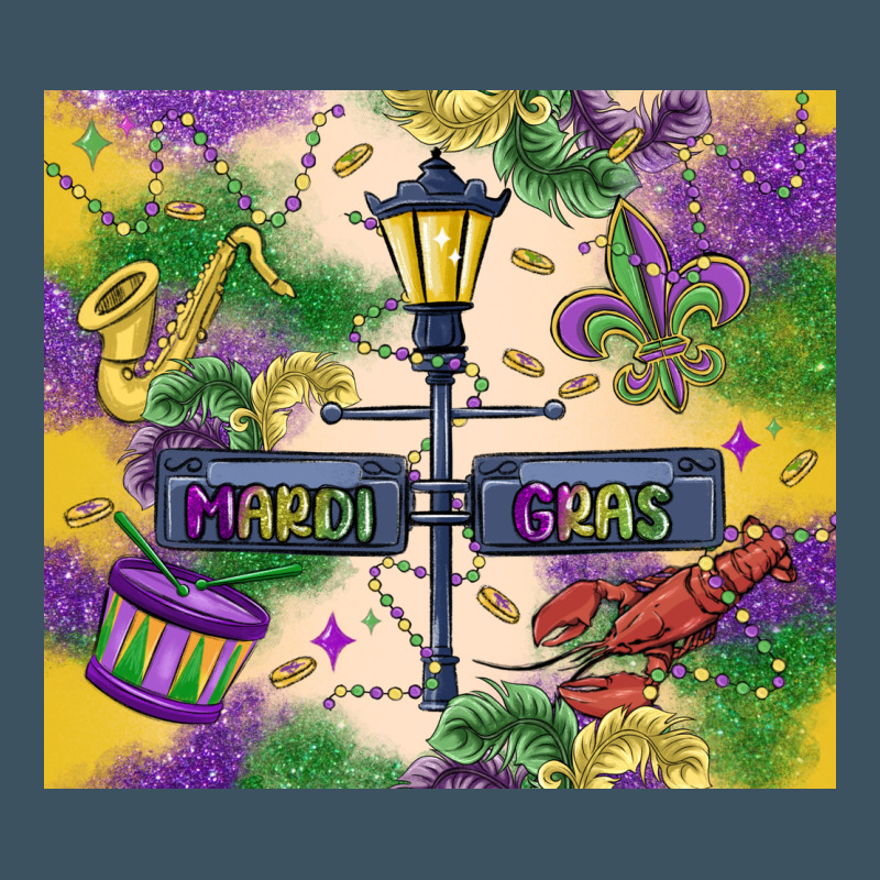 Mardi Gras Street Lights Urban Heavy Tee by MaliasSmallBusiness | Teevron