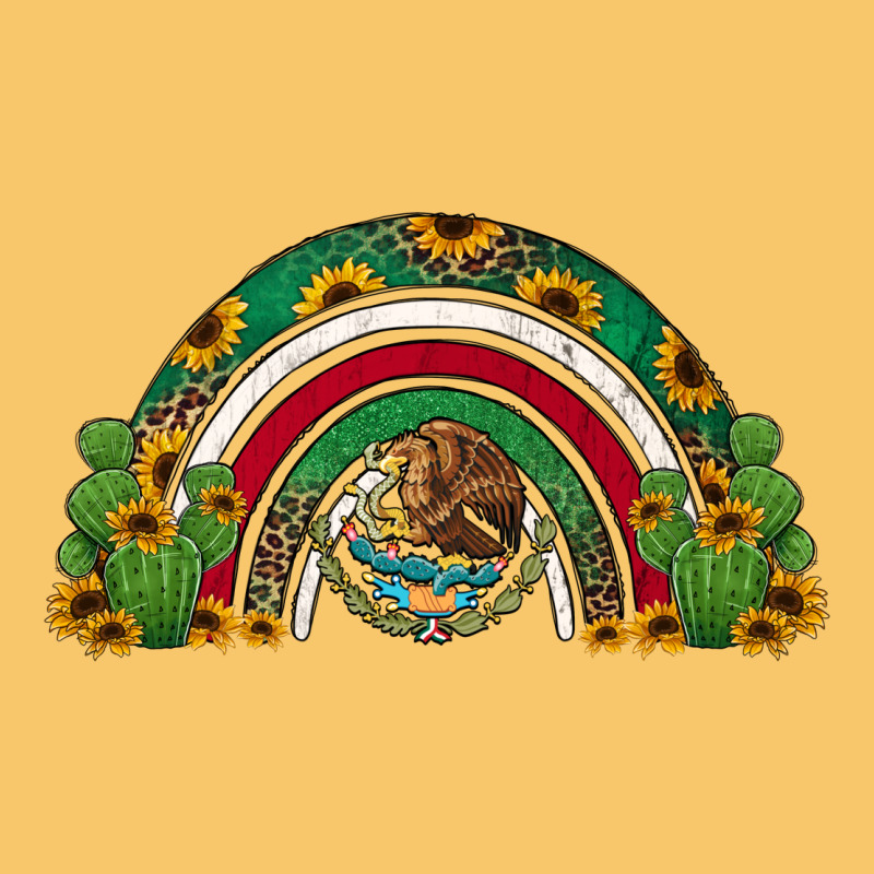 Mexican Flag Cactus And Sunflowers Rainbow Vintage Hoodie by Jasminsmagicworld | Teevron