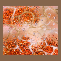 Orange Glitter Premium Tee | Teevron