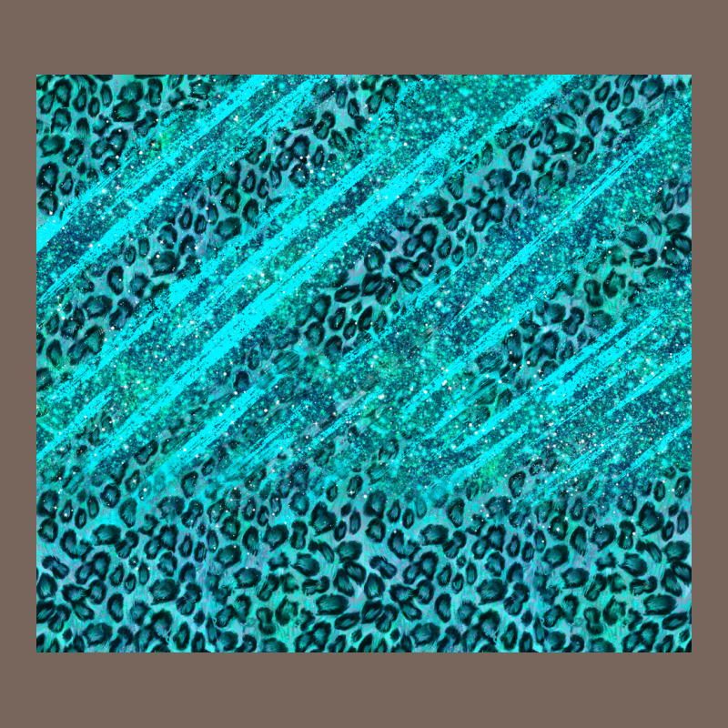 Blue Glitter With Leopard Pattern Premium Hoodie by TumblerDesignByShophia | Teevron