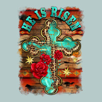 He Is Risen Cross With Roses Background Heavy Core Tee | Teevron