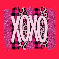 Love Xoxo Brushstrokes Valentines Zipper Hoodie | Teevron