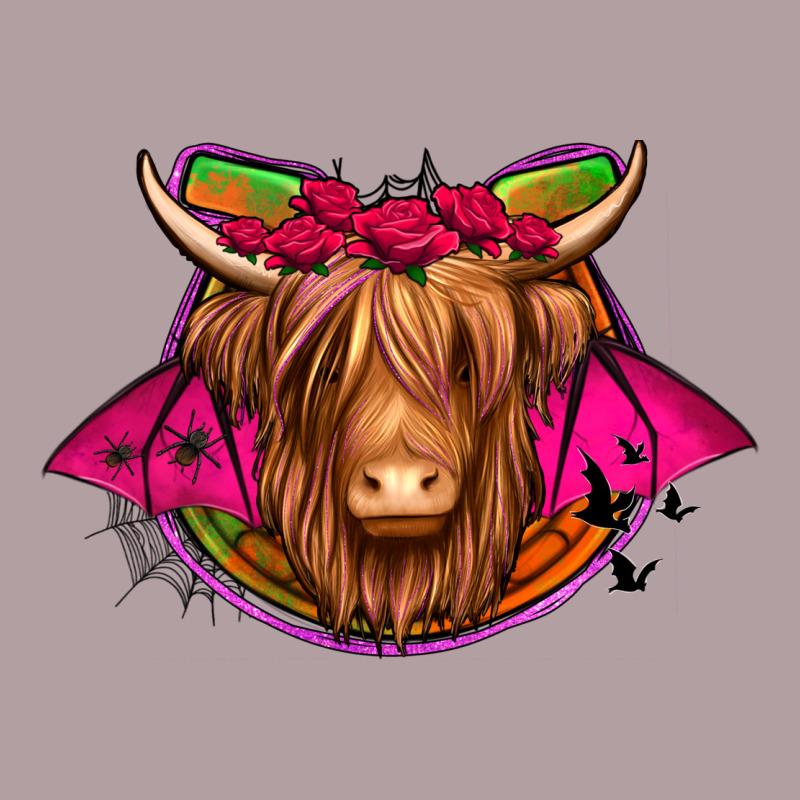 Halloween Highland Cow Horseshoe Vintage Hoodie by Jasminsmagicworld | Teevron