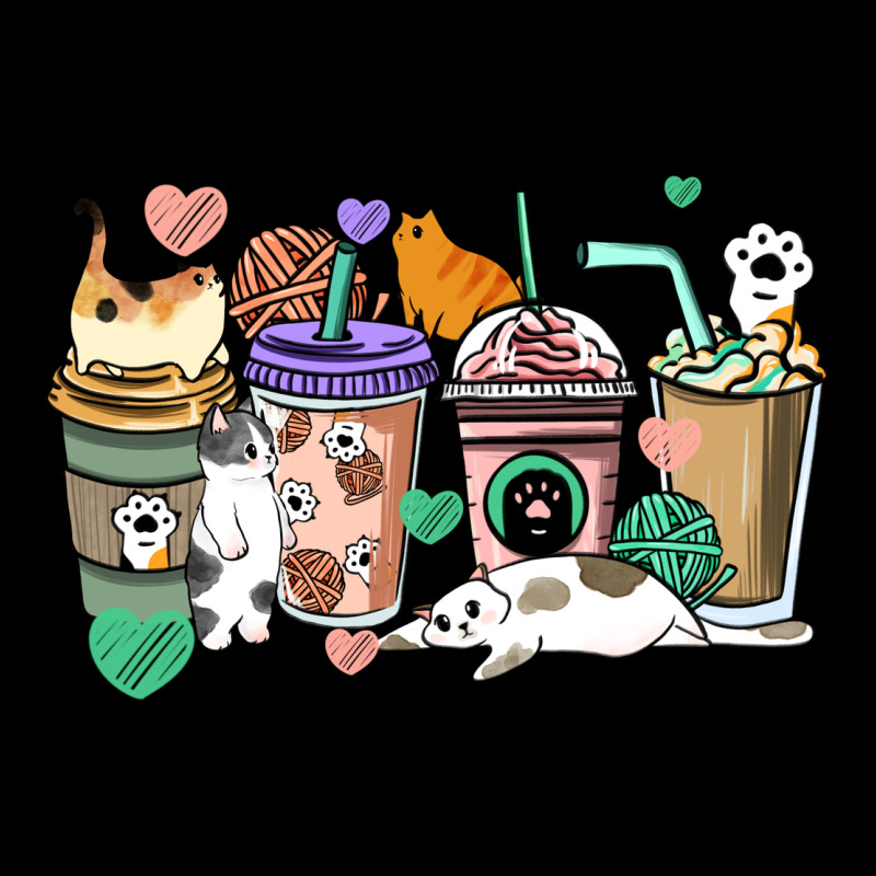Cat Coffee Cups Premium Sweatshirt by HowdyJamesFarm | Teevron