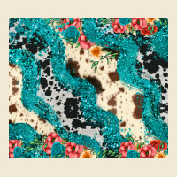 Turquoise Glitter Cowhide Premium Tee | Teevron
