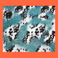 Teal Glitter And Cowhide Premium Hoodie | Teevron