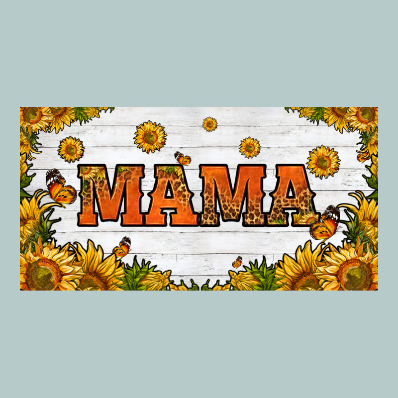 Sunflowers And Butterflies Mama License Plate Heavy Core Tee by HRA Design Shop | Teevron