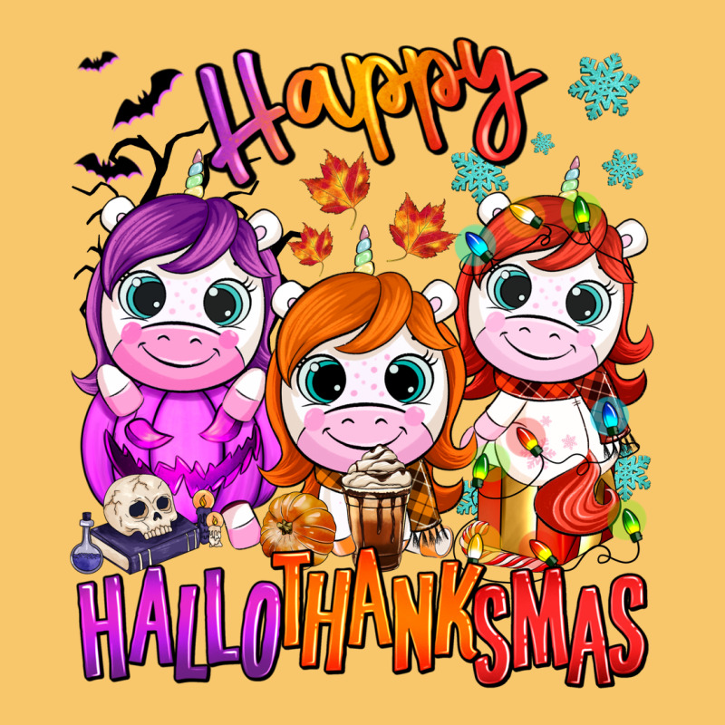 Happy Hallothanksmas Unicorns Vintage Hoodie by NancyCooperArtShop | Teevron