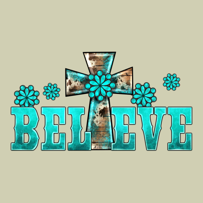 Western Turquoise's Gemstones Cross Believe Heavy Core Tee by BarkalooDesign | Teevron