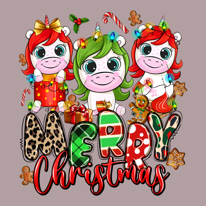 Merry Christmas Unicorns Vintage Hoodie by NancyCooperArtShop | Teevron