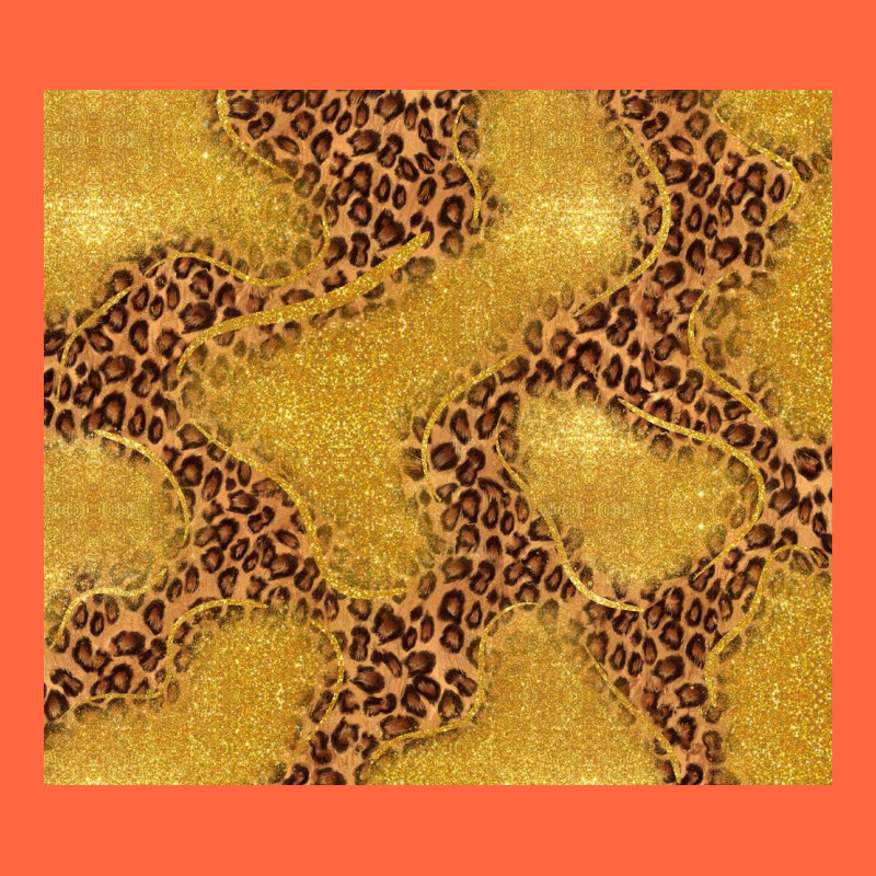 Gold Glitter With Leopard Pattern Premium Hoodie by TumblerDesignByShophia | Teevron