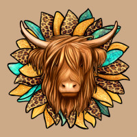 Highland Cow Turquoise Sunflower Vintage Hoodie | Teevron