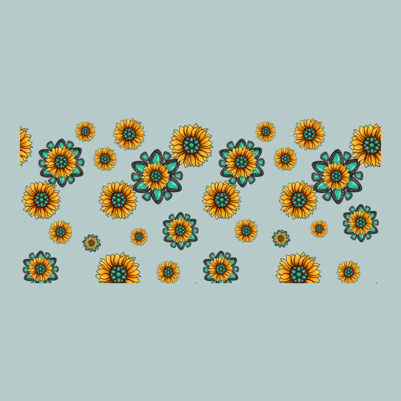 Sunflowers And Turquoise 16oz Libbey Glass Heavy Core Tee by HRA Design Shop | Teevron