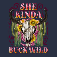She Kinda Buck Wild With Bull Skull Heavyweight Sweatshirt | Teevron
