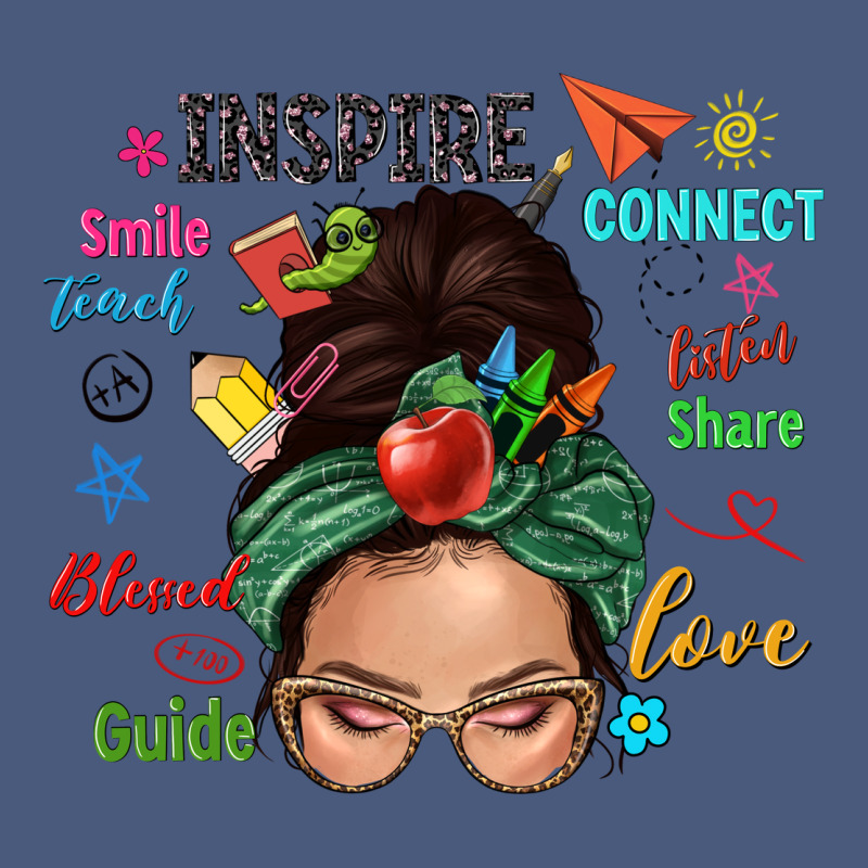 Teacher Messy Bun Caucasian Vintage Hoodie by NancyCooperArtShop | Teevron
