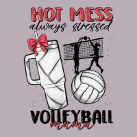 Hot Mess Always Stressed Volleyball Mama Vintage Tee | Teevron