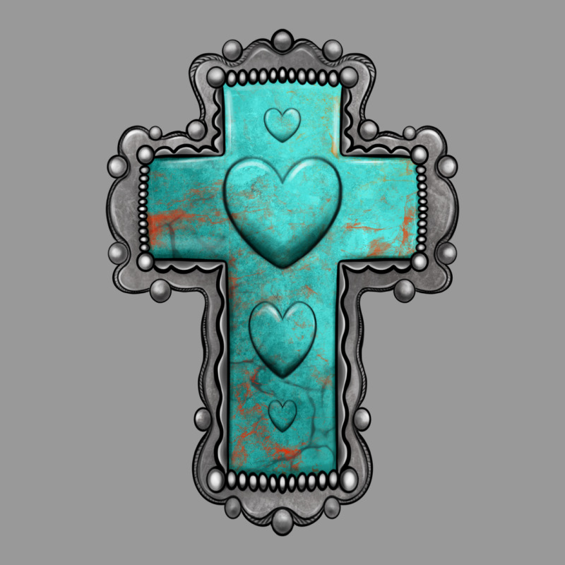 Turquoise Gemstone Cross Vintage Hoodie by Jasminsmagicworld | Teevron