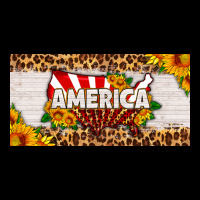 America Map Sunflower License Plate Ladies Tee | Teevron