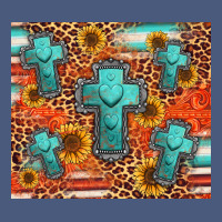 Turquoise Cross Pattern Vintage Hoodie | Teevron