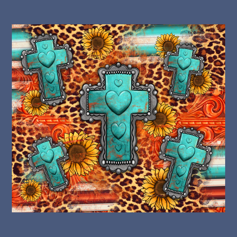 Turquoise Cross Pattern Vintage Hoodie by Jasminsmagicworld | Teevron