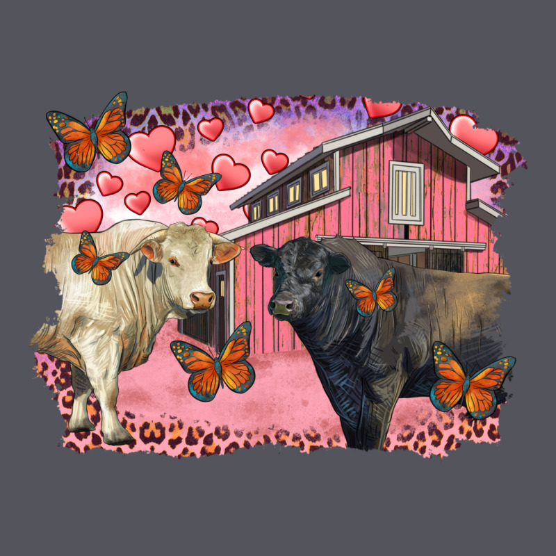 Valentine's Day Barn And Black Angus With Charolais Vintage Hoodie by RanaPortraitStore | Teevron