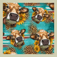 Western Sunflowers Cow Seamless Pattern Heavy Core Tee | Teevron