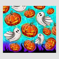Halloween Pumpkins With Ghosts Premium Hoodie | Teevron