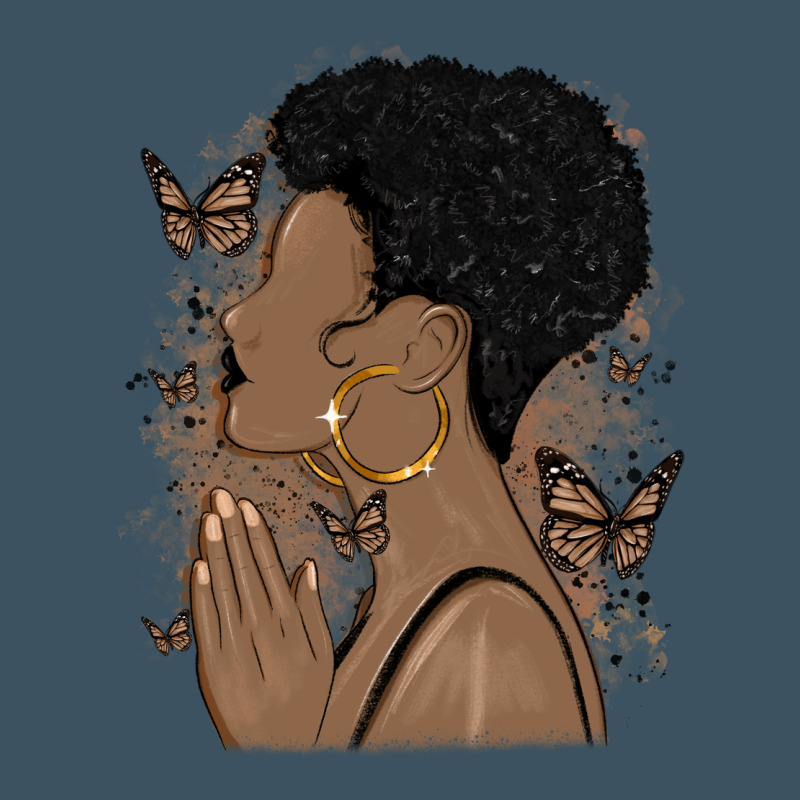 Black Woman Praying Urban Heavy Tee by MaliasSmallBusiness | Teevron