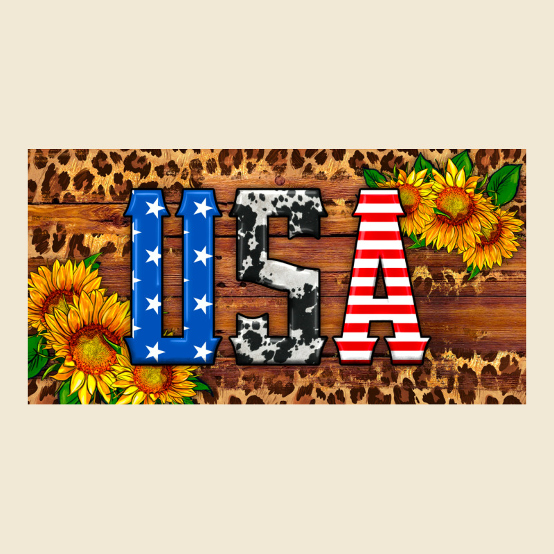 Usa Sunflowers License Plate Ladies Tee by HRA Design Shop | Teevron