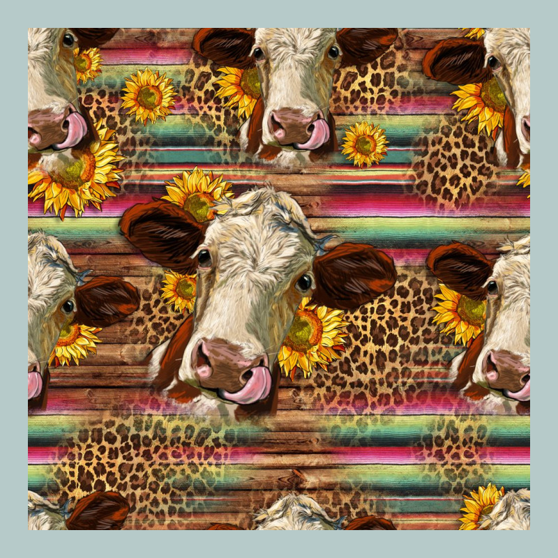 Western Hereford Cattle Seamless Pattern Heavy Core Tee by HRA Design Shop | Teevron