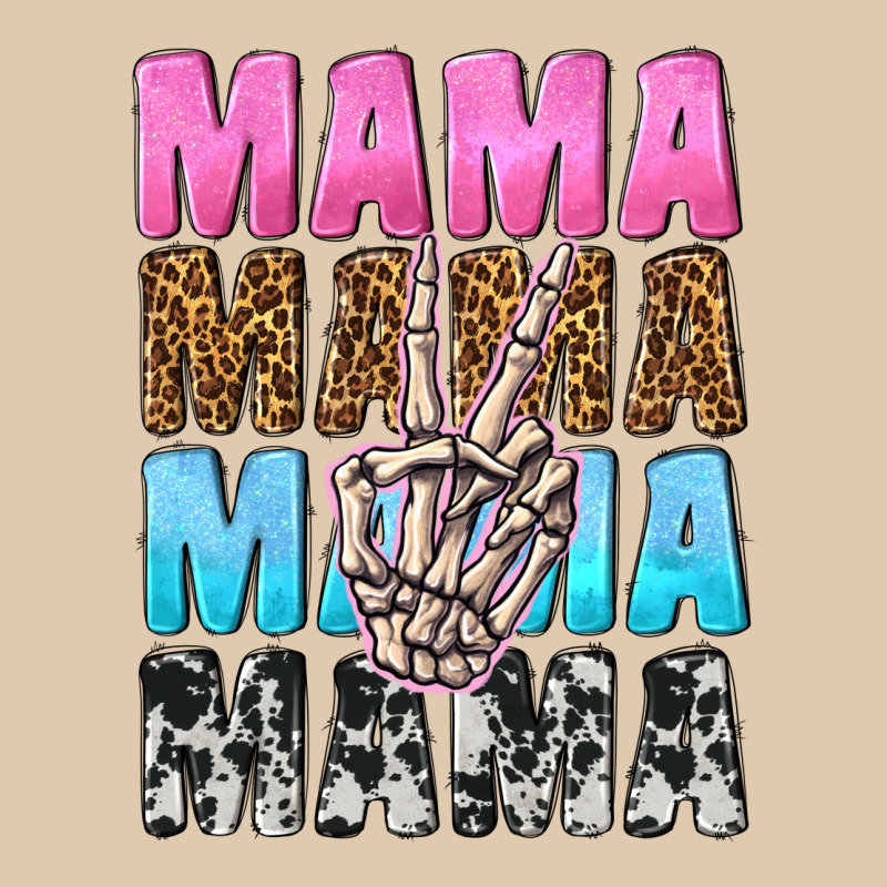 Mama Skeleton Peace Leopard Pattern Heavyweight Sweatshirt by NancyCooperArtShop | Teevron