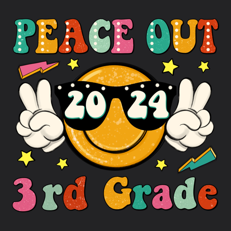 Peace Out 2024 3rd Grade Vintage Tee by JahusDesignShop | Teevron