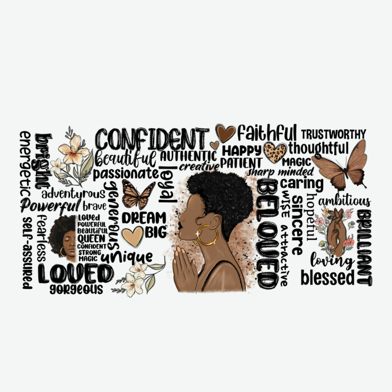 Black Woman Confident Urban Heavy Tee by MaliasSmallBusiness | Teevron