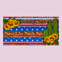 Usa Sunflower And Cactus License Plate Ladies Tee | Teevron