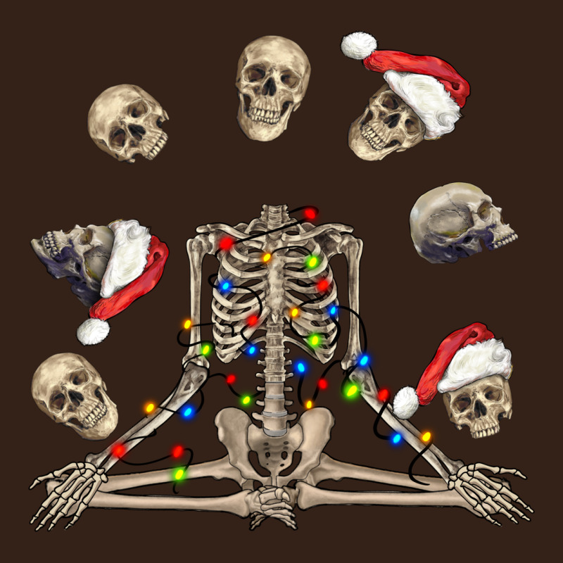 Christmas Human Skeleton And Skulls Heavy Core Tee by FaDigitalArtStudio | Teevron