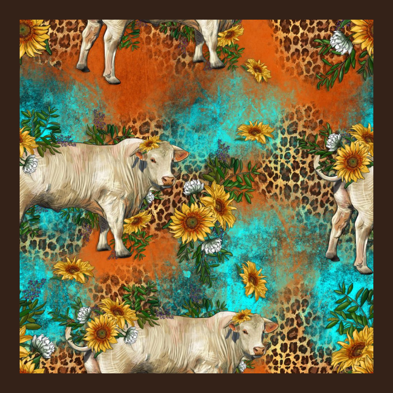 Western Charolais Cow Seamless Pattern Heavy Core Tee by HRA Design Shop | Teevron
