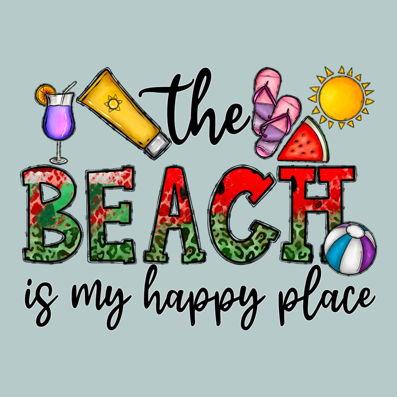 The Beach Is My Happy Place Heavy Core Tee by CowhideDigitalArt | Teevron