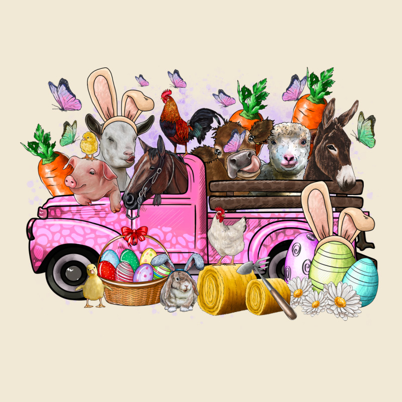 Easter Day Farm Animals Truck Ladies Tee by RacoonDesign | Teevron