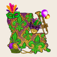 Louisiana Map Mardi Gras Premium Sweatshirt | Teevron