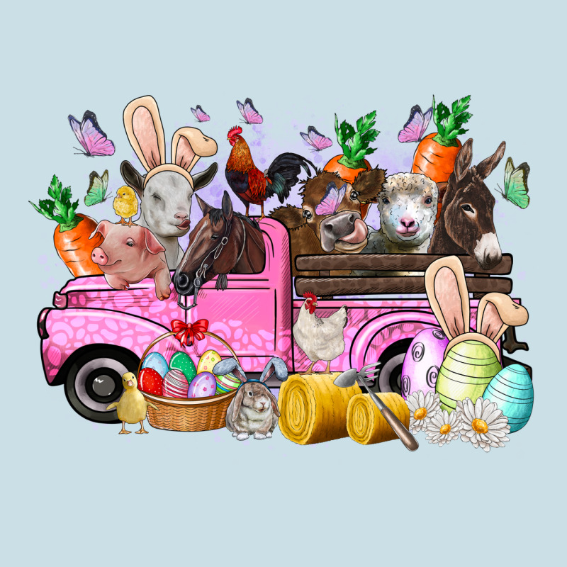 Easter Day Farm Animals Truck Ladies Tee by RacoonDesign | Teevron
