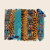 Aztec Leopard Glitter Brushstrokes Zipper Hoodie | Teevron