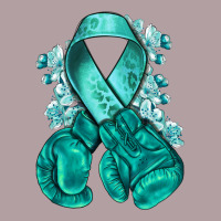 Teal Ribbon With Boxing Gloves Vintage Hoodie | Teevron