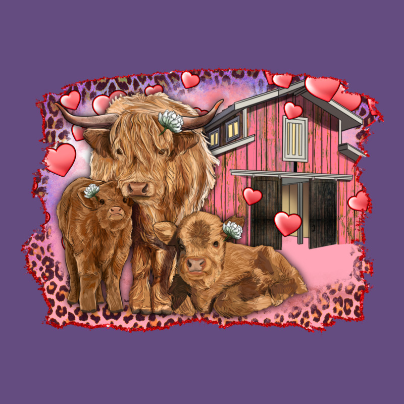 Valentine's Day Mama Cow And Baby Cows Vintage Hoodie by RanaPortraitStore | Teevron
