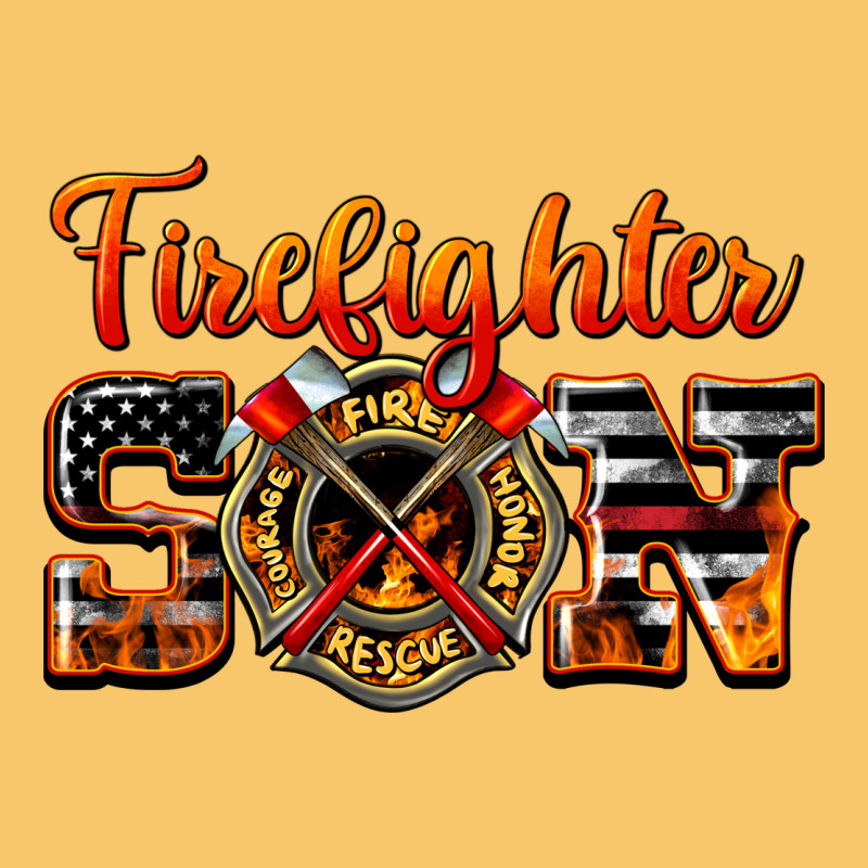American Flag Firefighter Son Vintage Hoodie by LillyAllenDesigns | Teevron