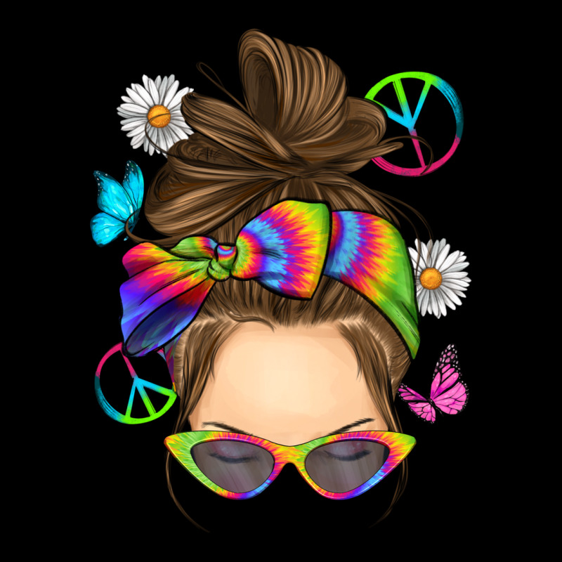 Messy Bun Tie Dye Ladies Tee by RanaPortraitStore | Teevron