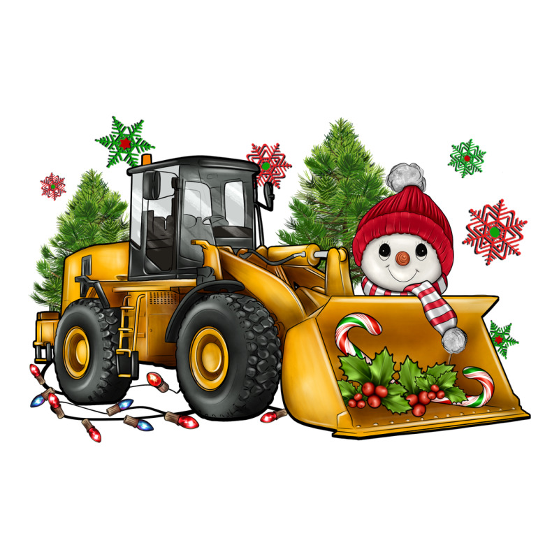 Christmas Bulldozer Snowman Premium Tee by JahusDesignShop | Teevron