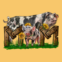 Western Mom With Spotted Pig And Baby Pig Vintage Hoodie | Teevron