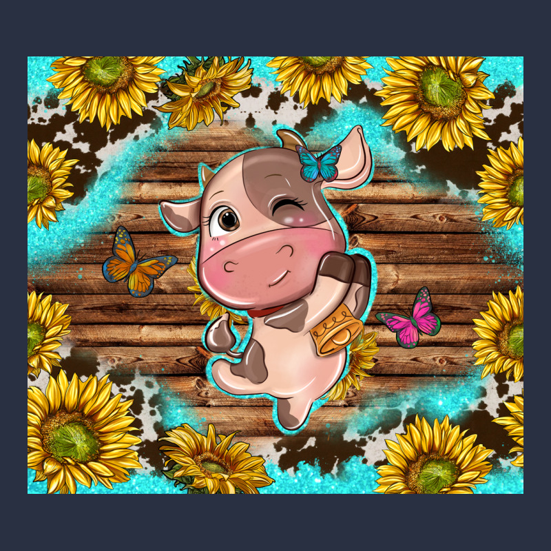 Western Cute Cow With Sunflower Heavyweight Sweatshirt by NancyCooperArtShop | Teevron